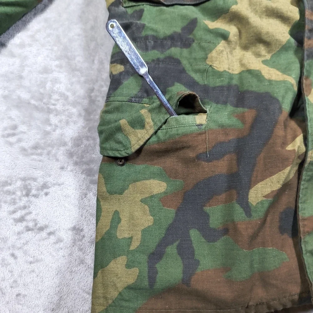 USMC Field Jacket‎ Mens Small Regular Woodland Camo Cold Weather Quilted Liner